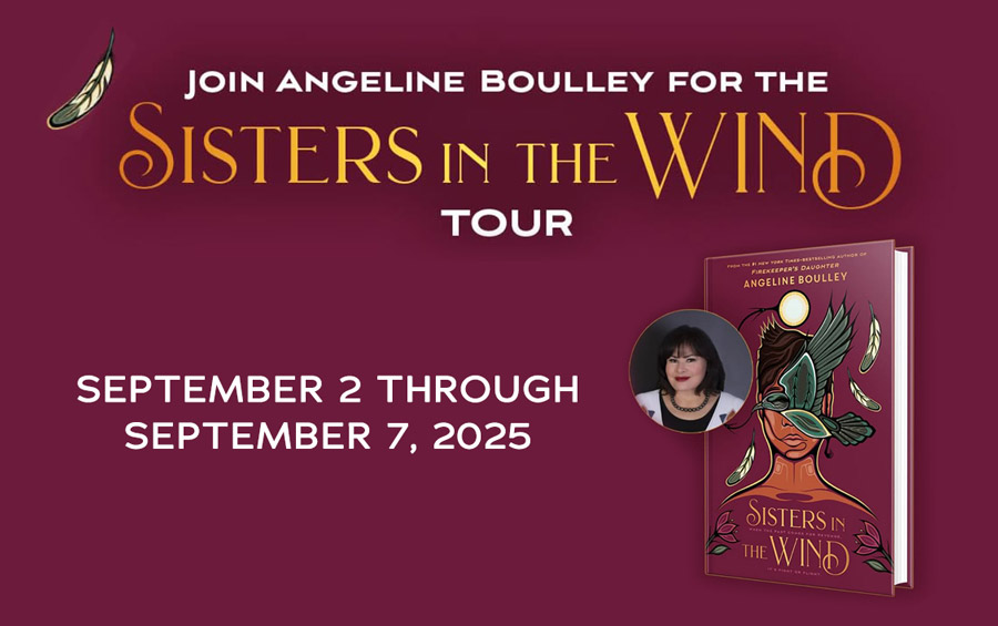 'The Sisters in the Wind' Tour with photos of 5 artists and their books
